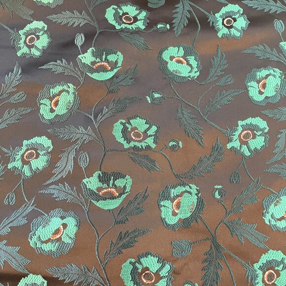 J. Crew Women's Knee Length Skirt Size 10 Black with Green Flowers NWT - Picture 4 of 10
